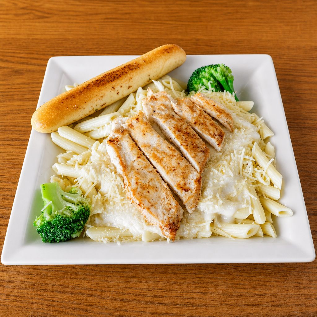 Chicken Pasta Alfredo.