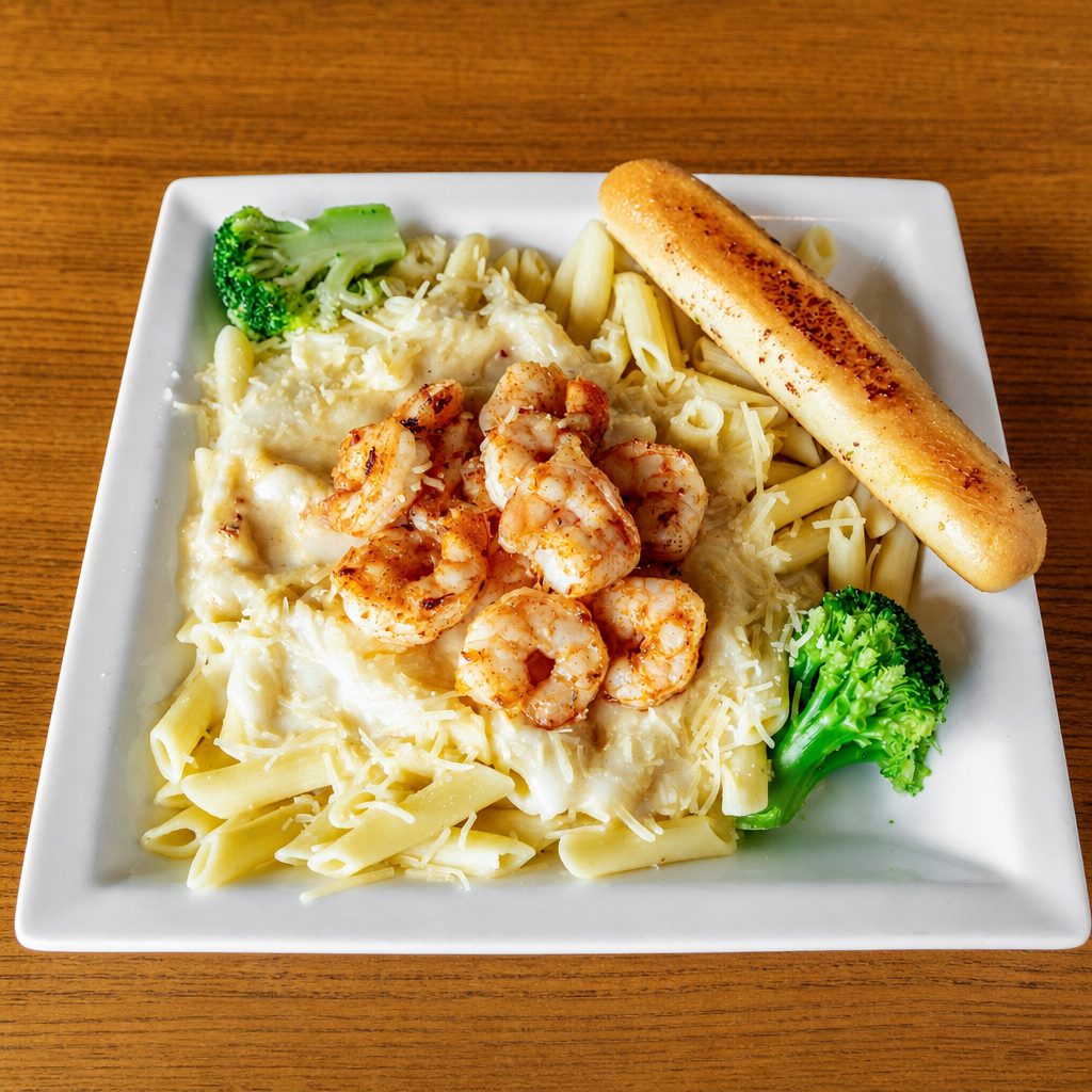 Cajun Shrimp Pasta Alfredo.