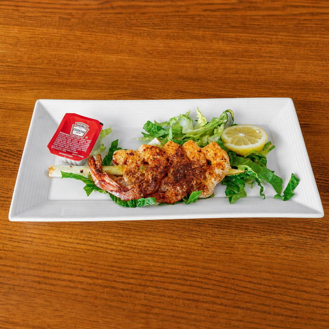 Cajun Shrimp Skewer.