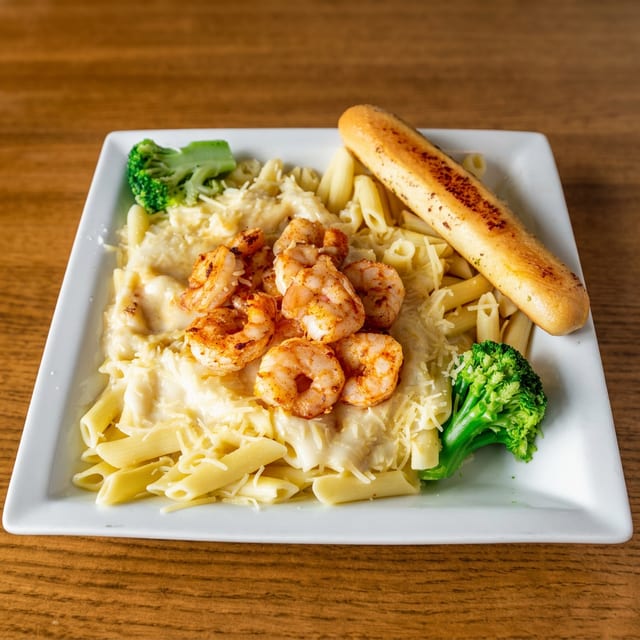 Cajun Shrimp Pasta Alfredo.