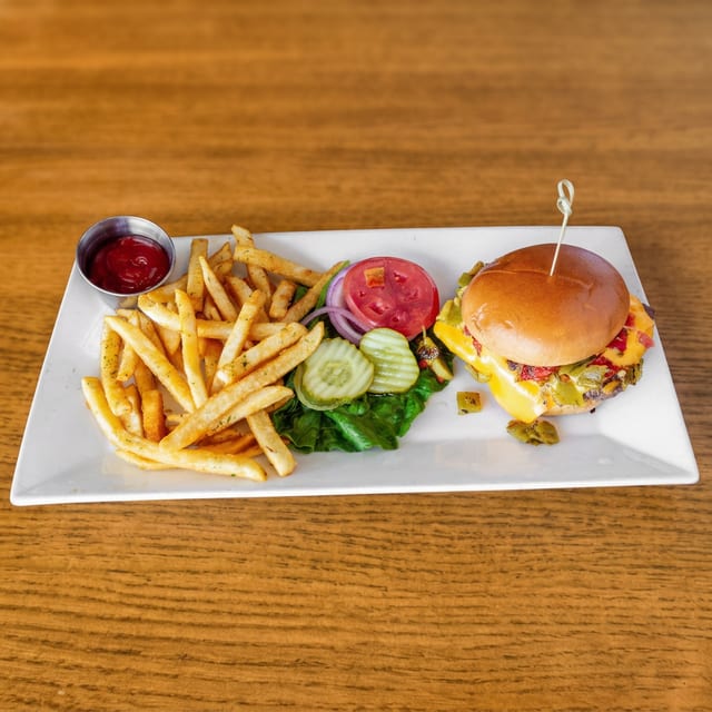 Green Chili Cheese Burger.
