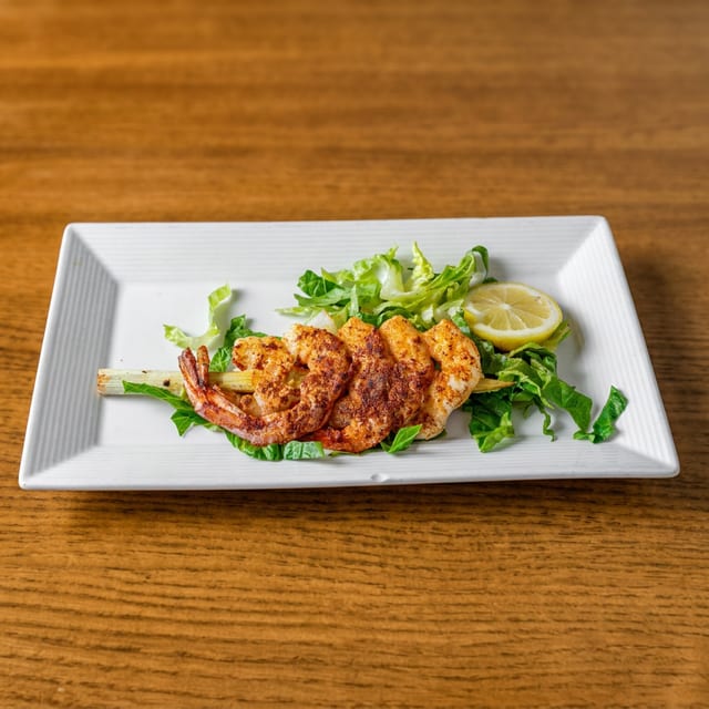 Cajun Shrimp Skewer.